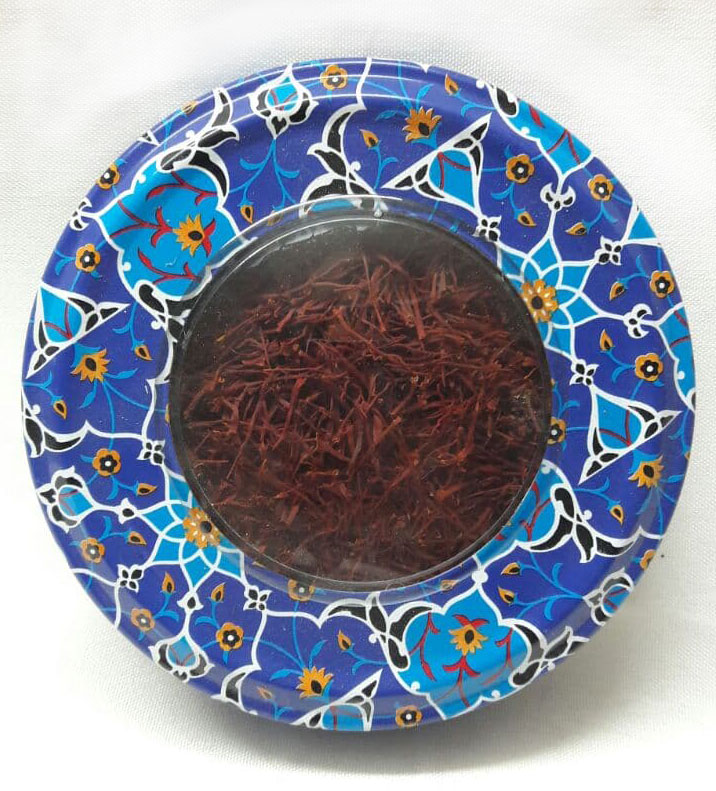 زعفران سرگل 1 مثقالی قوطی کاشی